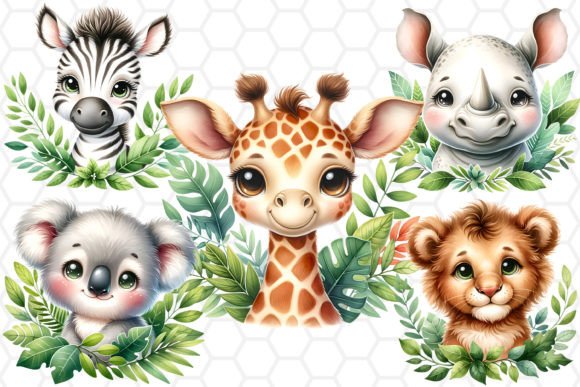 Download Cute Jungle Animal Cliparts PNG - Premium Resources