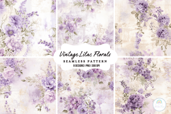Download Vintage Lilac Floral Background - Floral Collection