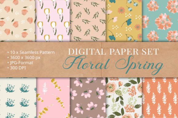 Download Floral Spring Pattern Set - Floral Collection