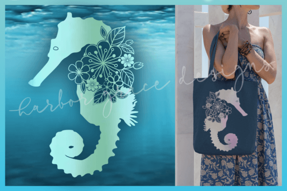 Download Seahorse SVG | Seahorse Floral Mandala - Floral Collection
