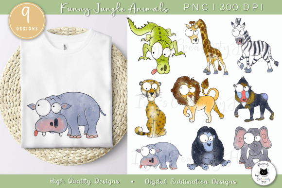 Download Funny Jungle Animal Clipart | Animal PNG - Premium Resources