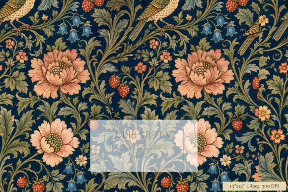 Download William Morris Floral Bird Pattern - Floral Collection