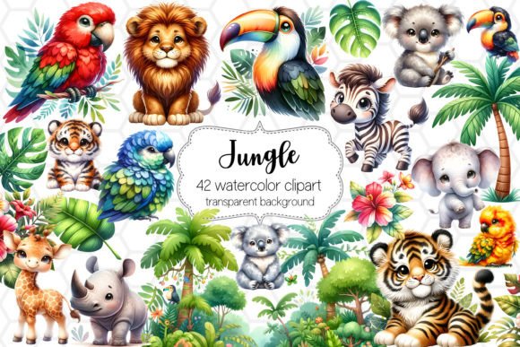 Download 42 Jungle Animal Cliparts Bundle - Premium Bundle