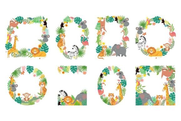 Download Cartoon Animals Frame. Jungle Animal - Jungle animal Collection