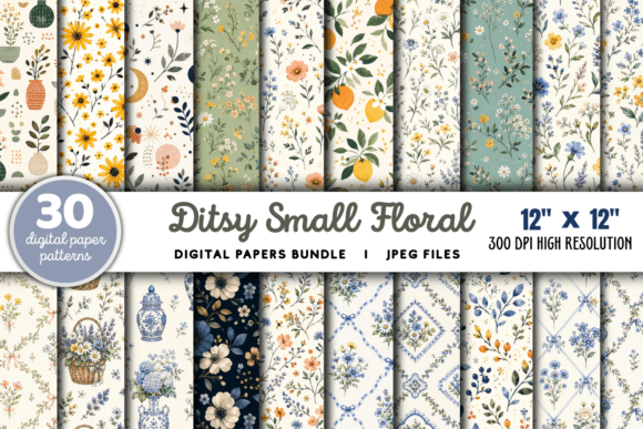 Download Ditsy Small Floral Pattern Bundle - Floral Collection